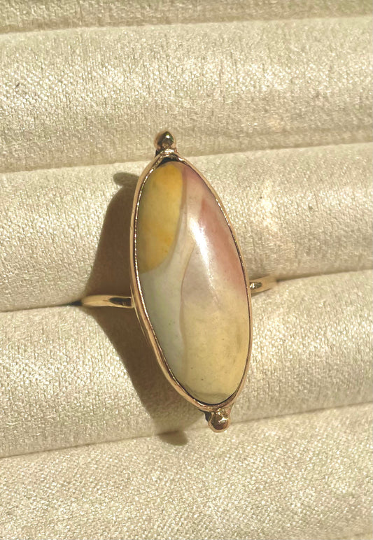 Benthalya opalite and 14k gold ring